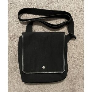 Skagen Eric Messenger Bag‎ Men's Black Nylon Leather Zippers